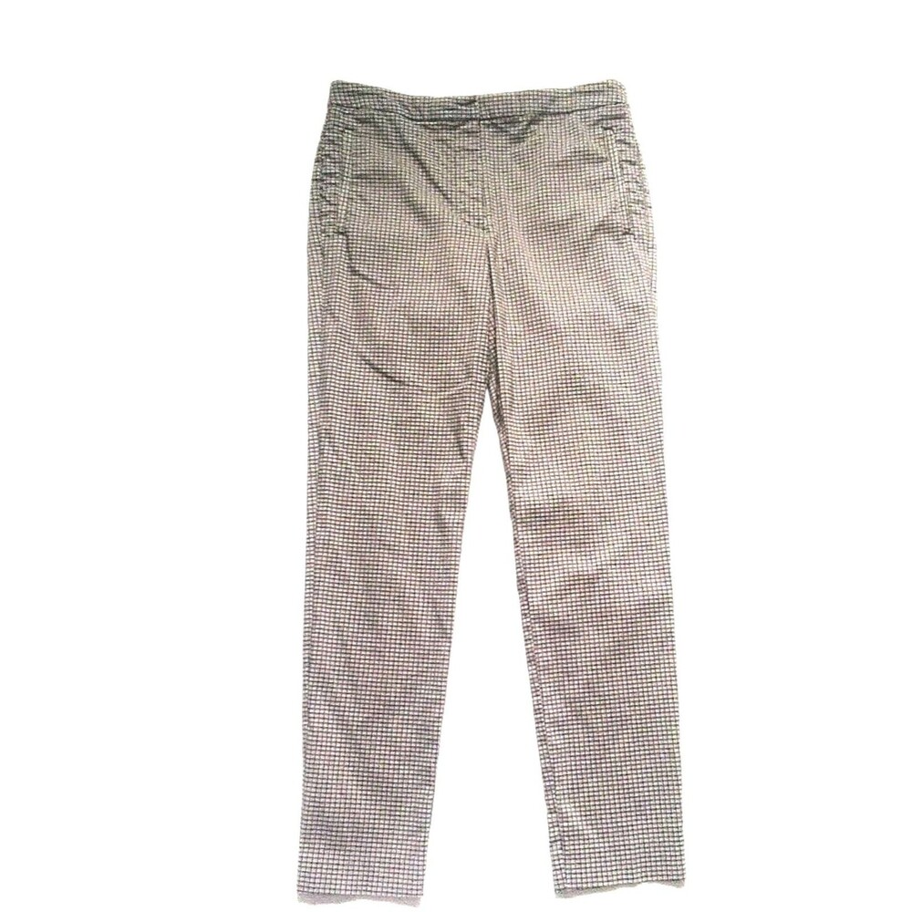 Worthington Womens Pants Size 4 Slim Leg Plaid Dress Trousers Career Check Ankl